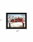 Winter Friends 8 Black Framed Print Wall Art