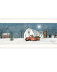 Winter on The Farm 1 White Framed Print Wall Art