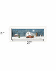 Winter on The Farm 1 White Framed Print Wall Art