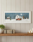 Winter on The Farm 1 White Framed Print Wall Art