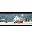 Winter on The Farm 4 Black Framed Print Wall Art