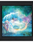 Woodland Cove Mermaid 1 Black Framed Print Wall Art