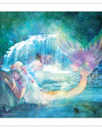 Woodland Cove Mermaid 2 White Framed Print Wall Art