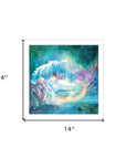 Woodland Cove Mermaid 2 White Framed Print Wall Art