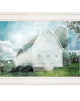 White Barn 1 White Framed Print Wall Art