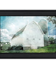 White Barn 2 Black Framed Print Wall Art