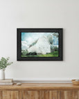 White Barn 2 Black Framed Print Wall Art