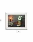 White Flowers 1 White Framed Print Wall Art