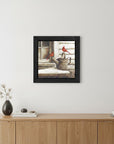 Waiting For Spring Black Framed Print Wall Art