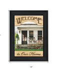 Welcome to Our Home 1 Black Framed Print Wall Art