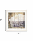 Wash 1 White Framed Print Bathroom Wall Art