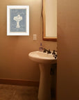 Wash Your Hands 6 White Framed Print Bathroom Wall Art