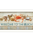 Welcome to the Beach White Framed Print Wall Art