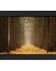 Yellow Path Black Framed Print Wall Art