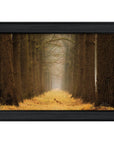 Yellow Path Black Framed Print Wall Art