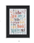 Who You Think You Are 1 Black Framed Print Wall Art