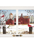 Winter Friends 5 White Framed Print Wall Art