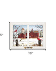 Winter Friends 5 White Framed Print Wall Art