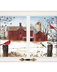 Winter Friends 5 White Framed Print Wall Art