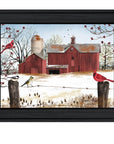 Winter Friends 4 Black Framed Print Wall Art