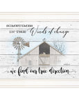 Winds Of Change Windmill on the Farm White Framed Print Wall Art