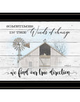 Winds Of Change Windmill on the Farm Black Framed Print Wall Art