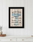 Wash Your Hands 4 Black Framed Print Bathroom Wall Art