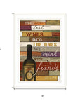 Wine With Friends White Framed Print Wall Art