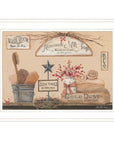 Wash Room 2 White Framed Print Bathroom Wall Art