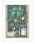 Winter Wreath 1 White Framed Print Wall Art
