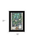 Winter Wreath 2 Black Framed Wall Art