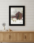Winter Coat 2 Black Framed Print Wall Art