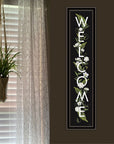 Welcome Sign I 3 Black Framed Print Wall Art