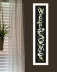 Welcome Sign I 4 White Framed Print Wall Art