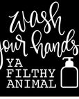 Wash Your Hands 1 White Framed Print Bathroom Wall Art