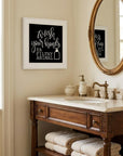Wash Your Hands 1 White Framed Print Bathroom Wall Art