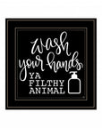 Wash Your Hands 2 Black Framed Print Bathroom Wall Art