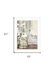 White Blossoms 1 White Framed Print Wall Art