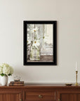 White Blossoms 2 Black Framed Print Wall Art
