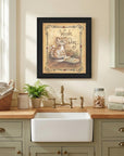 Wash Day 2 Black Framed Print Laundry Wall Art
