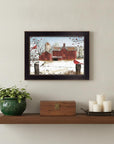 Winter Friends 1 Black Framed Print Wall Art