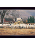 Wool Gathering 1 Black Framed Print Wall Art