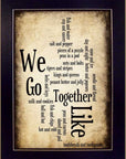 We Go Together I Black Framed Print Wall Art