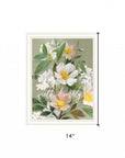 Walk Humbly Floral 2 White Framed Print Wall Art