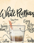 White Russian 1 Black Framed Print Wall Art