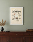 White Russian 2 White Framed Print Wall Art
