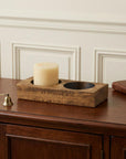 4" Wide Pillar Tabletop Pillar Candle Holder