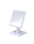 9" Pink Wood Square Freestanding Framed Makeup Shaving Tabletop Mirror