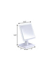 9" Pink Wood Square Freestanding Framed Makeup Shaving Tabletop Mirror