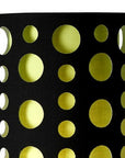 66" Steel Novelty Floor Lamp With Black And Green Drum Shade